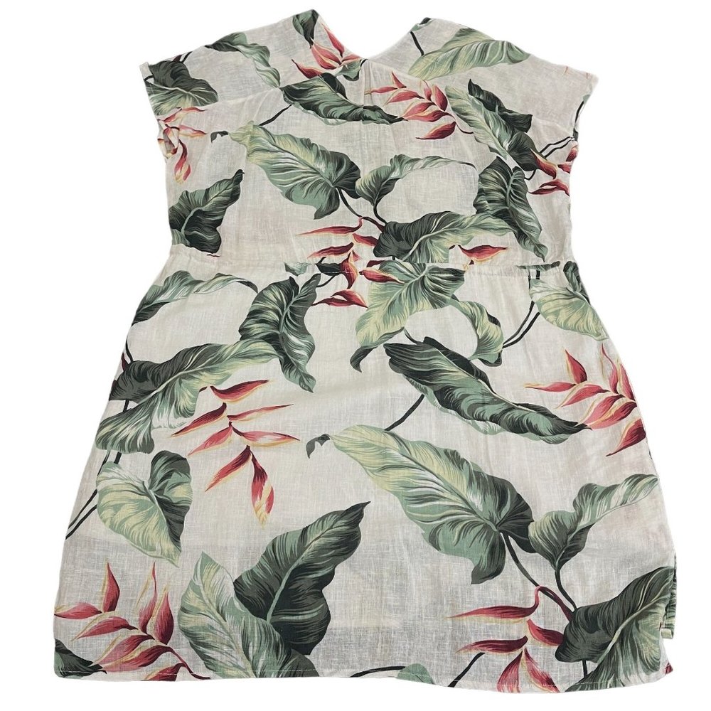 Rails Floral Print Drawstring Tie Linen Dress, Si… - image 2